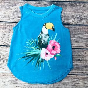 Chasor 2T blue tank with floral pelican